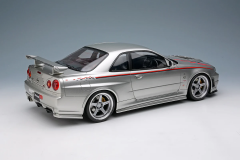 1:18  MAKE UP Nissan Skyline GT-R (BNR34 NISMO R-Tune Version) 2004 Silver / NISMO Stripe [EML135A]