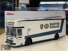 SCHUCO - MERCEDES BENZ - O317 TRUCK CAR TRANSPORTER PORSCHE MARTINI RACING 1968