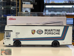 SCHUCO - MERCEDES BENZ - O317 TRUCK CAR TRANSPORTER PORSCHE MARTINI RACING 1968