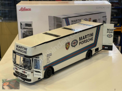 SCHUCO - MERCEDES BENZ - O317 TRUCK CAR TRANSPORTER PORSCHE MARTINI RACING 1968