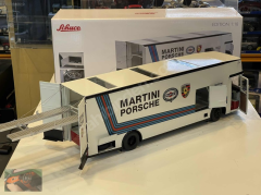 SCHUCO - MERCEDES BENZ - O317 TRUCK CAR TRANSPORTER PORSCHE MARTINI RACING 1968