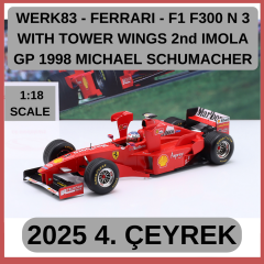 WERK83 - FERRARI - F1 F300 N 3 WITH TOWER WINGS 2nd IMOLA GP 1998 MICHAEL SCHUMACHER