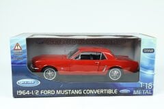 1/18 WELLY - FORD USA - MUSTANG 1/2 HARD-TOP 1964