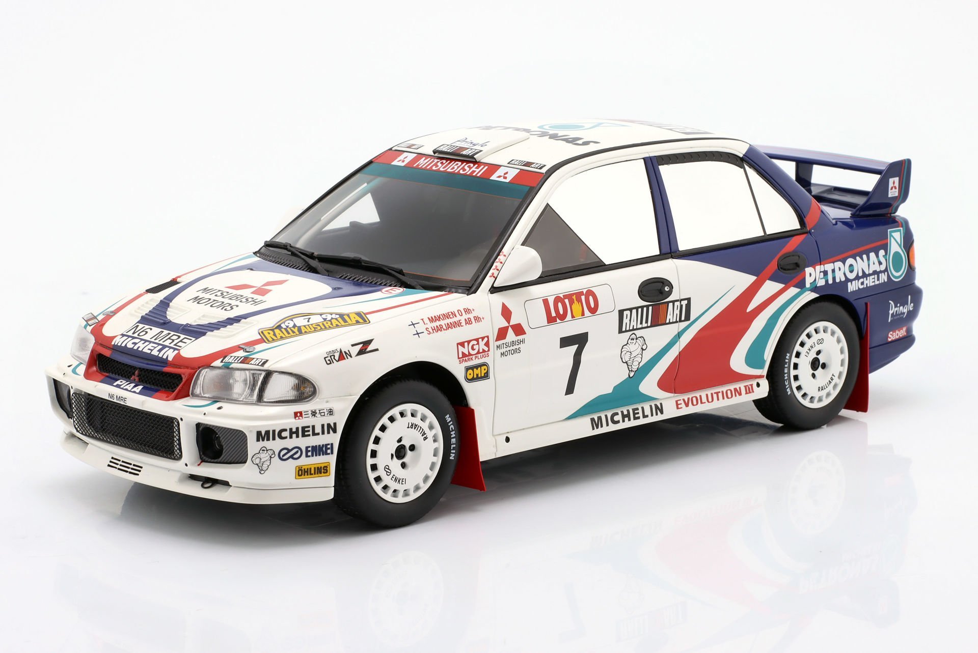 OTTO-MOBILE - MITSUBISHI - LANCER EVO III N 7 WINNER RALLY AUSTRALIA 1996 TOMMI MAKINEN - SEPPO HARJANNE