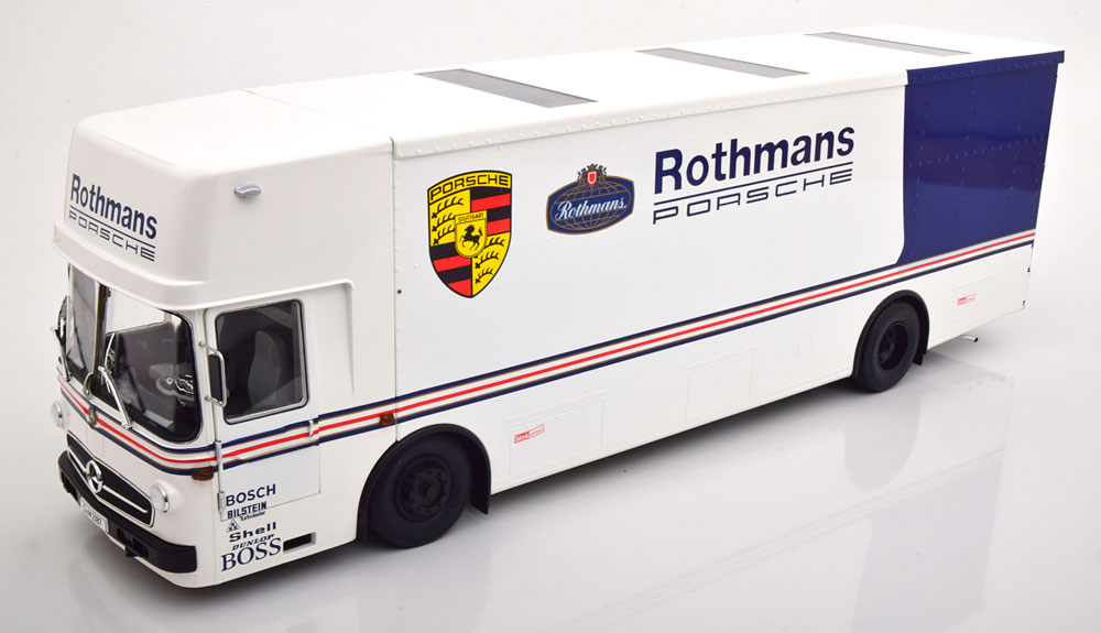 1/18 CMR - MERCEDES BENZ - O317 TRUCK CAR TRANSPORTER PORSCHE Rothmans 1968