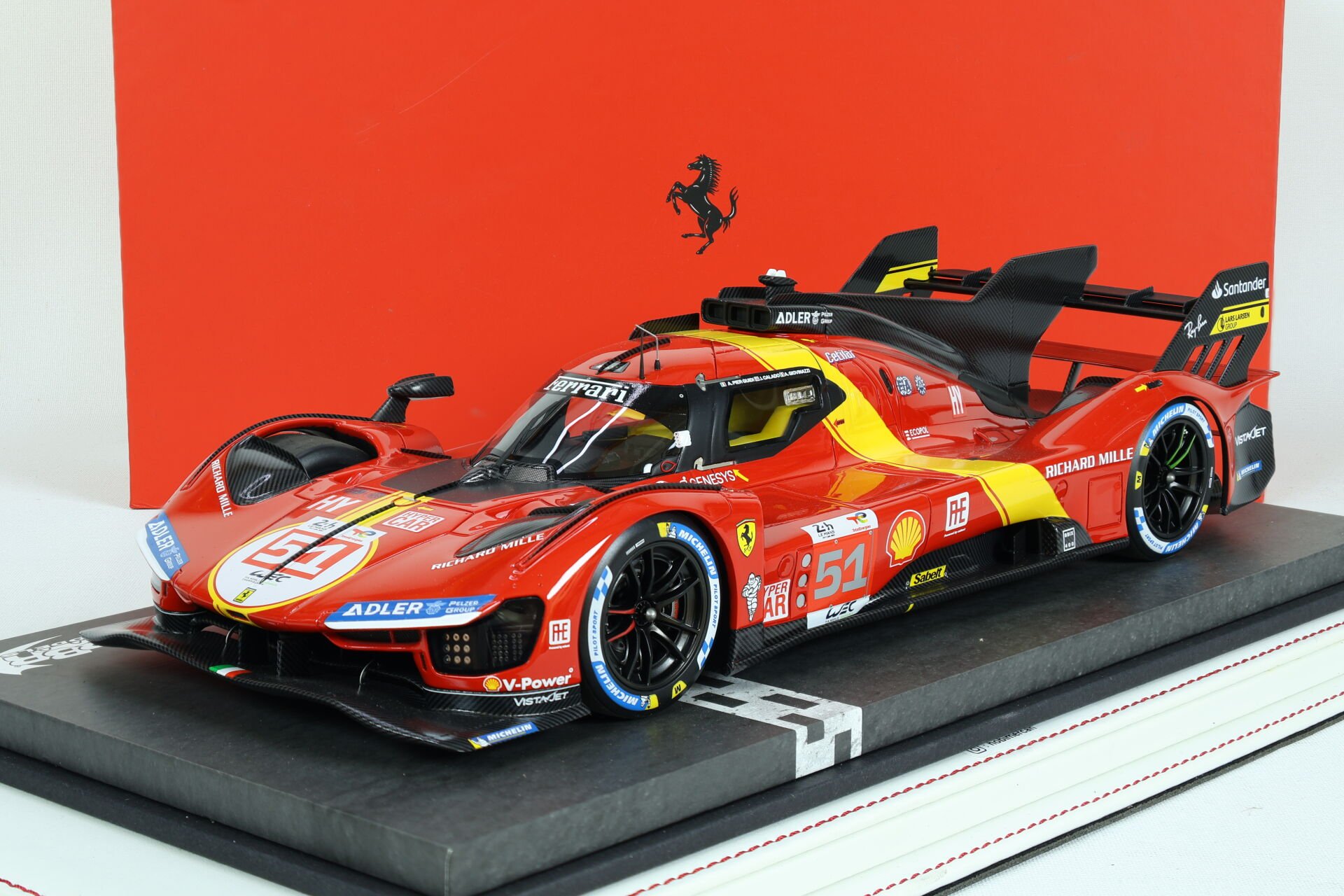BBR-MODELS - FERRARI - 499P 3.0L TURBO V6 TEAM FERRARI AF CORSE N 51 WINNER 24h LE MANS 2023 ALESSANDRO PIER GUIDI - JAMES CALADO - ANTONIO GIOVINAZZI