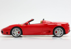Ön Sipariş - 1/18 BBR Ferrari 360 Modena Spider manual gear Rosso Corsa - Beige