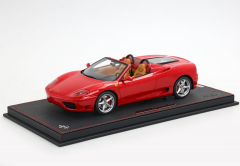Ön Sipariş - 1/18 BBR Ferrari 360 Modena Spider manual gear Rosso Corsa - Beige