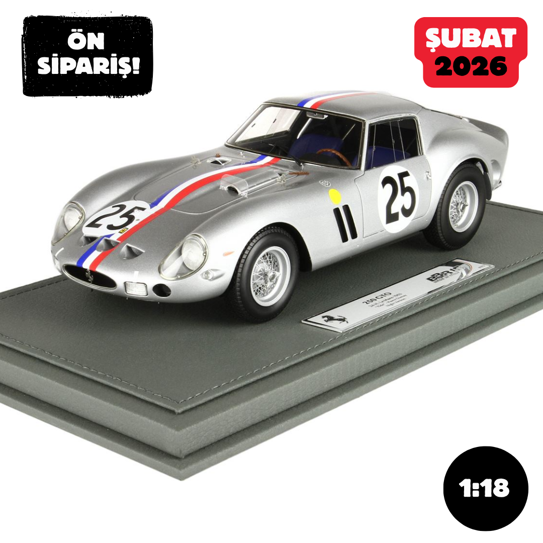 Ön Sipariş - 1/18 BBR Ferrari 250 GTO 24 H Le Mans 1963 NIght version