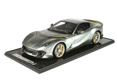 Ön Sipariş - 1/12 BBR Ferrari 812 Competizione 2021 Coburn grey Spare Key case Cuoio Schedoni