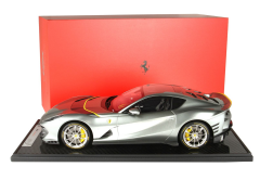 Ön Sipariş - 1/12 BBR Ferrari 812 Competizione 2021 Coburn grey Spare Key case Cuoio Schedoni