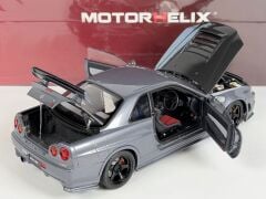1/18 MOTORHELIX Nissan Skyline GT-R R34 NISMO CRS VER. GUN METALLIC - M83409