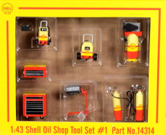 1:43 GMP SET OFFICINA GARAGE TOOL SET SHELL OİL
