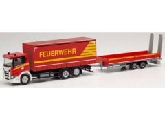 1/87 Scania CG 17 G.-LKW + aanhanger Feuerwehr, red