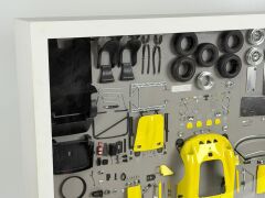 1/18 CMC Model Art Ferrari 250 GTO yellow parts display board - A024