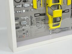 1/18 CMC Model Art Ferrari 250 GTO yellow parts display board - A024