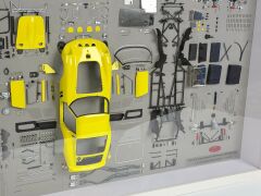 1/18 CMC Model Art Ferrari 250 GTO yellow parts display board - A024