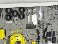 1/18 CMC Model Art Ferrari 250 GTO yellow parts display board - A024