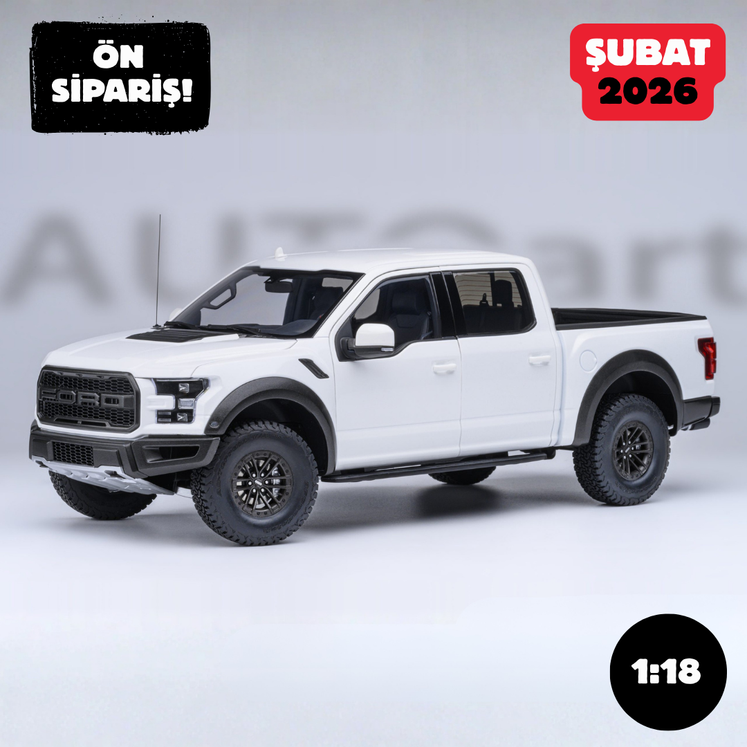 Ön Sipariş - 1/18 AUTOart Ford F-150 Raptor Supercrew 2019 (Oxford White)