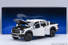 Ön Sipariş - 1/18 AUTOart Ford F-150 Raptor Supercrew 2019 (Oxford White)