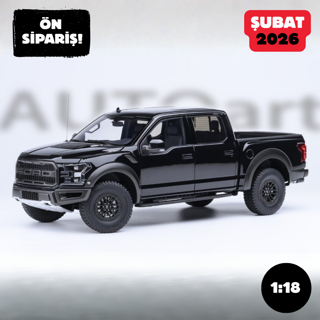 Ön Sipariş - 1/18 AUTOart Ford F-150 Raptor Supercrew 2019 (Agate Black)