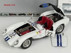 1/18 CMC Ferrari 250 Testa Rossa White #22 LucyBelle 1958 Le Mans - M086