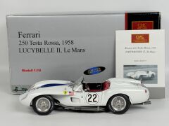 1/18 CMC Ferrari 250 Testa Rossa White #22 LucyBelle 1958 Le Mans - M086