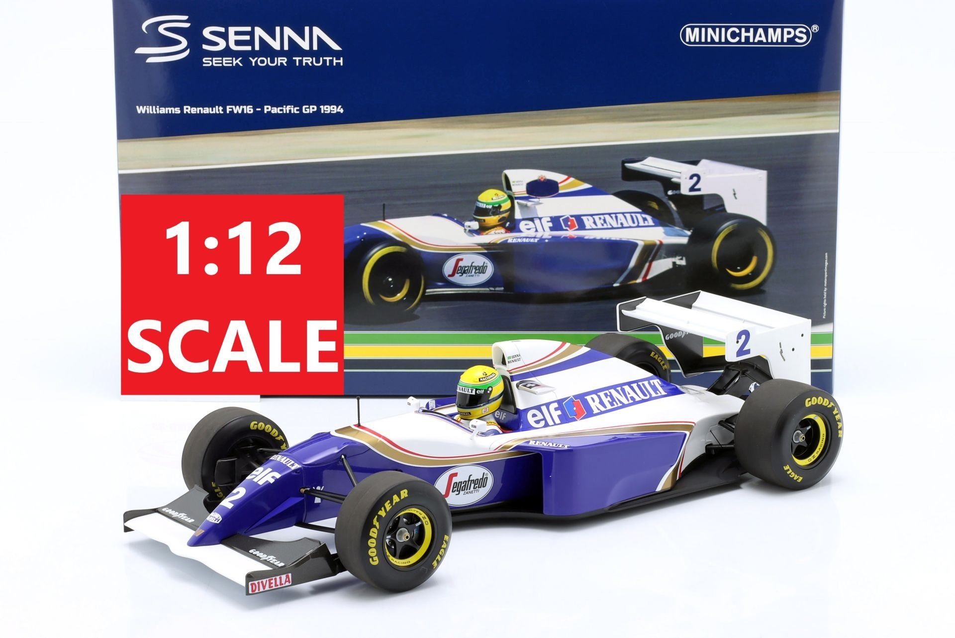 MINICHAMPS - WILLIAMS - F1 RENAULT ELF FW16 N 2 POLE POSITION JAPAN PACIFIC GP 1994 AYRTON SENNA