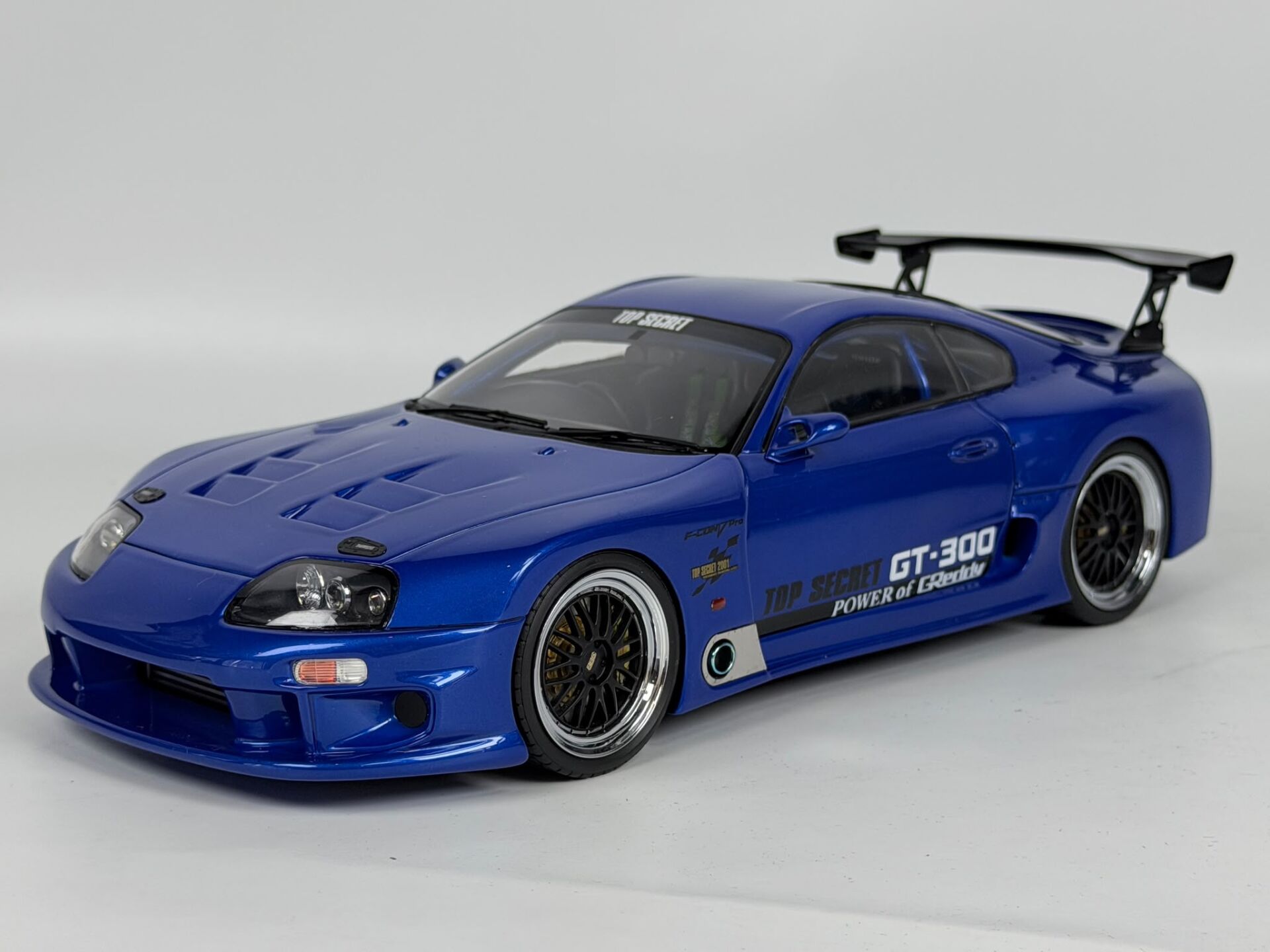 KUTUSUZ - 1/18 IGNITION TOYOTA SUPRA TOP SECRET GT300 (JZA80) Blue Metallic - IG2488-K