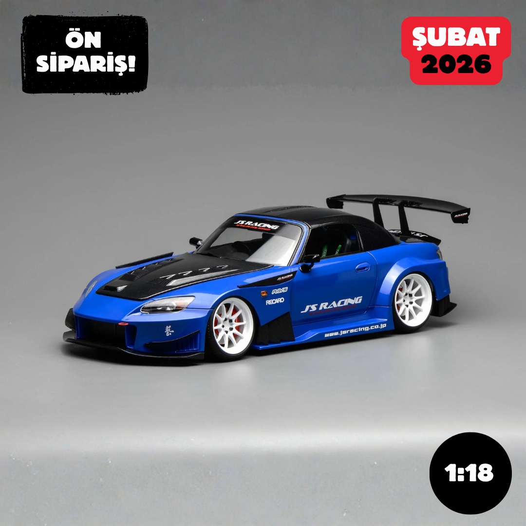 Ön Sipariş - 1/18 MOTORHELIX - HONDA - S2000 SPIDER HARD-TOP CLOSED J's RACING 2001