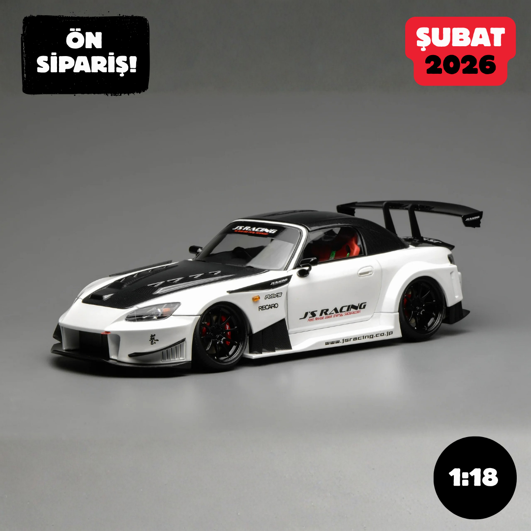 Ön Sipariş - 1/18 MOTORHELIX - HONDA - S2000 SPIDER HARD-TOP CLOSED J's RACING 2001