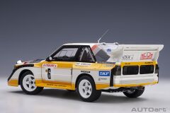 AUTOART - AUDI - QUATTRO SPORT S1 (night version) N 6 RALLY MONTECARLO 1986 H.MIKKOLA - A.HERTZ