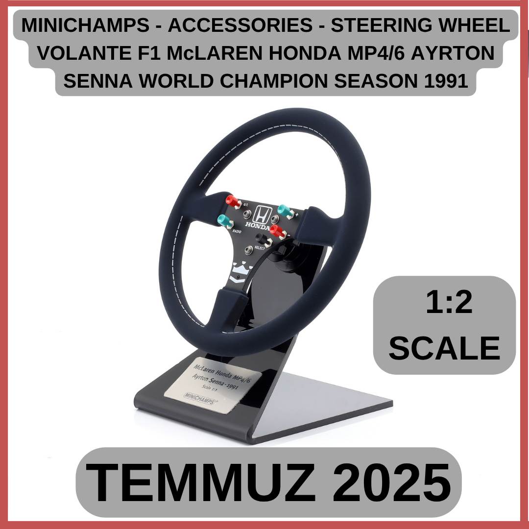 MINICHAMPS - ACCESSORIES - STEERING WHEEL - VOLANTE F1 McLAREN HONDA MP4/6 AYRTON SENNA WORLD CHAMPION SEASON 1991