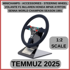 MINICHAMPS - ACCESSORIES - STEERING WHEEL - VOLANTE F1 McLAREN HONDA MP4/6 AYRTON SENNA WORLD CHAMPION SEASON 1991
