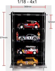 Atlantic 40013 Multicase 4x1: 4 adet 1/18 ölçek model araba için