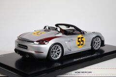 1/18 SPARK-MODEL - PORSCHE - 718 (982) SPIDER RS N 55 TRIBUTE RALLY PANAMERICANA LIVERY 2024 - CON VETRINA - WITH SHOWCASE