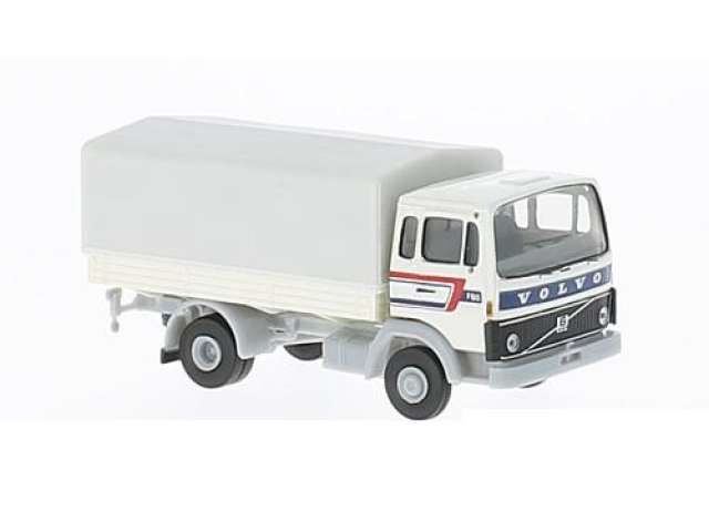 1/87 Volvo F613 Flatbed Platform Trailer Cover, white