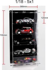 Atlantic 40014 Multicase 5x1: 5 adet 1/18 ölçek model araba için