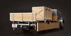 CMC - MERCEDES BENZ - LO2750 PLATFORM TRUCK WITH WOODEN BOX CAR TRANSPORTER 1936