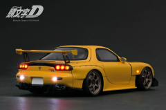 1/18 IGNITION INITIAL D Mazda RX-7 (FD3S) Yellow with LED light