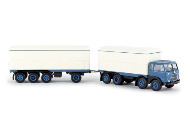 1/87 Fiat 690 Millepiedi Trailer Combination, blue/white