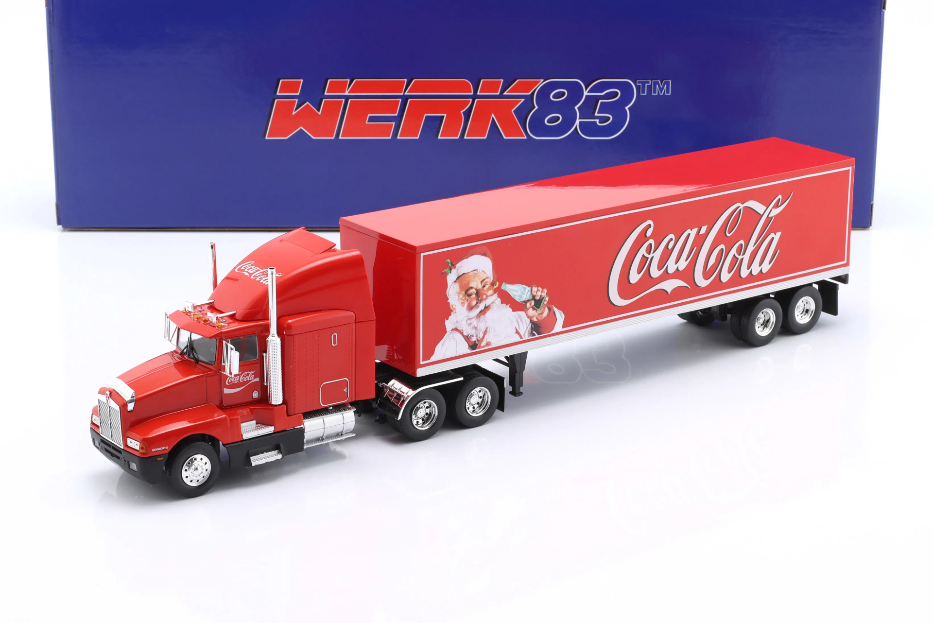 WERK83 1:43 Kenworth T600 Semi-trailer Truck Coca-Cola year 1986 red