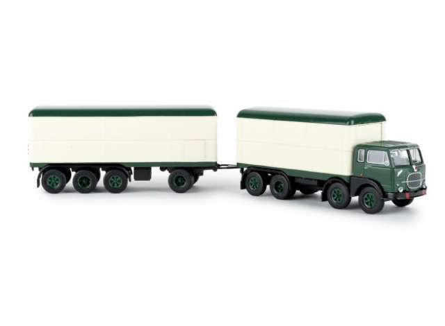 1/87 Fiat 690 Millepiedi Trailer Combination, green/white