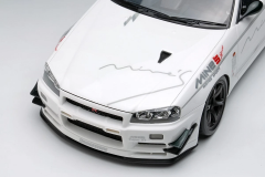 1/18 Make UP Nissan Skyline GT-R (BNR34) V-spec N1 White Mines