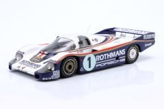 SPARK-MODEL - PORSCHE - 956LH 2.6L F6 TWIN TURBO TEAM ROTHMANS PORSCHE SYSTEM N 1 WINNER 24h LE MANS 1982 JACKY ICKX - DEREK BELL - CON VETRINA - WITH SHOWCASE
