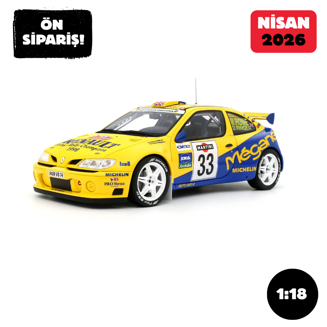 Ön Sipariş - 1/18 OTTO Renault Megane Maxi San Remo 1998 - OT1195