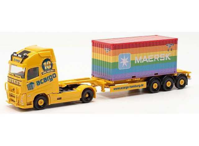 1/87 Volvo FH Gl. XL C.Sz. Acargo 10 J. + 20 ft. *Maersk* Rainbow, various