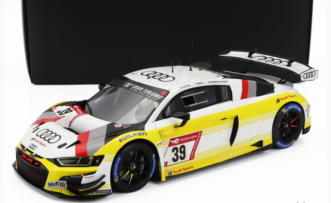 1/18 SPARK-MODEL - AUDI - R8 LMS GT3 TEAM AUDI SPORT LAND N 39 24h NURBURGRING 2023 CHRISTOPHER HAASE - CHRISTOPHER MIES - PATRIC NIEDERHAUSER