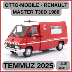 OTTO-MOBILE - RENAULT - MASTER T30D VAN VEHICULE DE SECOURS D'URGENCE AUX ASPHYXIES MARSEILLE MARINE SAPEURS POMPIERS 1980