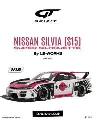 Ön Sipariş - 1/18 GT Spirit NISSAN SILVIA (S15) SUPER SILHOUETTE BY LB WORKS, PINK - GT1029